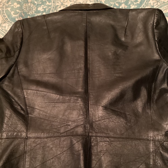 Kenneth Cole Black Leather Jacket Sz S - Picture 2 of 5
